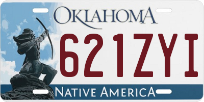 OK license plate 621ZYI