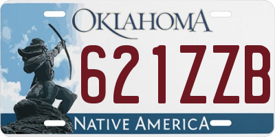 OK license plate 621ZZB