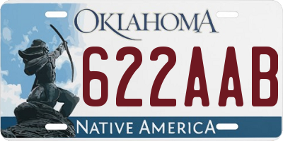 OK license plate 622AAB