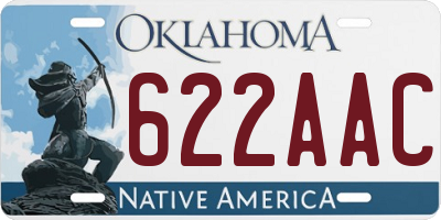 OK license plate 622AAC