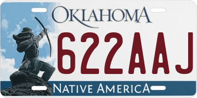 OK license plate 622AAJ