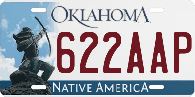 OK license plate 622AAP