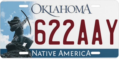OK license plate 622AAY