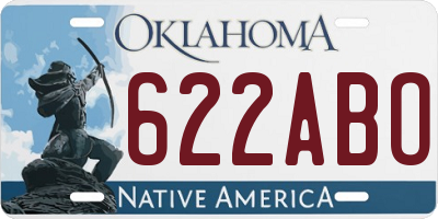 OK license plate 622ABO