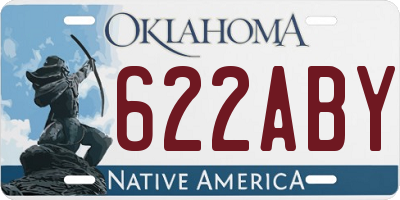 OK license plate 622ABY