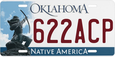 OK license plate 622ACP