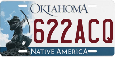 OK license plate 622ACQ