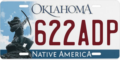OK license plate 622ADP