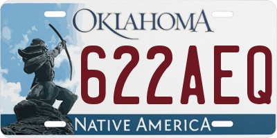OK license plate 622AEQ