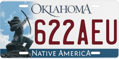OK license plate 622AEU