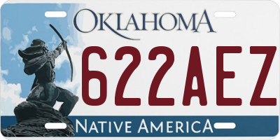 OK license plate 622AEZ