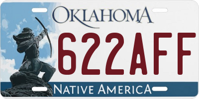 OK license plate 622AFF