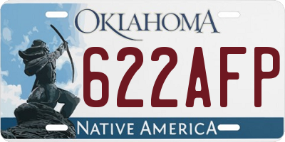 OK license plate 622AFP