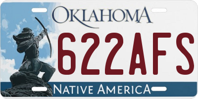 OK license plate 622AFS