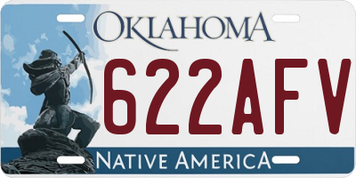 OK license plate 622AFV