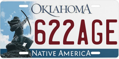 OK license plate 622AGE