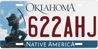 OK license plate 622AHJ