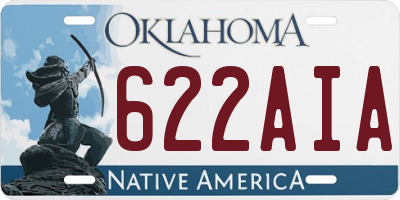 OK license plate 622AIA