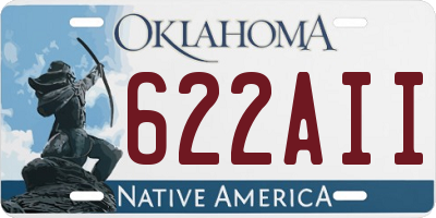 OK license plate 622AII