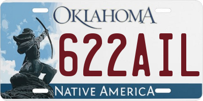 OK license plate 622AIL