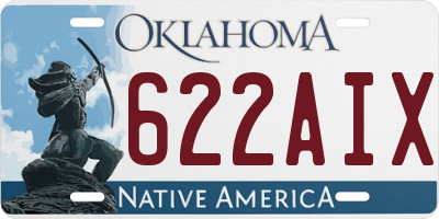 OK license plate 622AIX