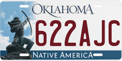 OK license plate 622AJC