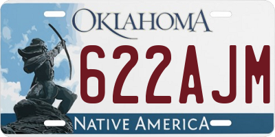 OK license plate 622AJM