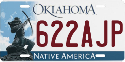 OK license plate 622AJP