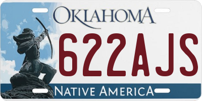 OK license plate 622AJS