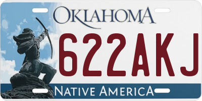 OK license plate 622AKJ