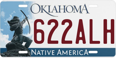 OK license plate 622ALH