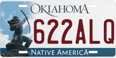 OK license plate 622ALQ
