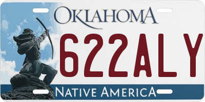 OK license plate 622ALY