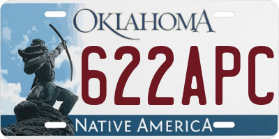 OK license plate 622APC