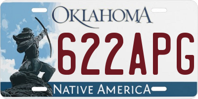 OK license plate 622APG