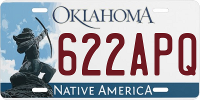 OK license plate 622APQ