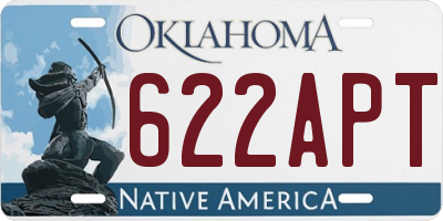 OK license plate 622APT