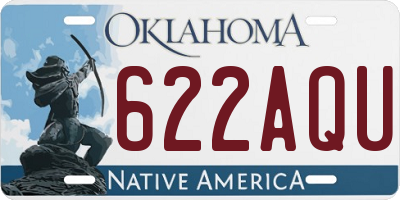 OK license plate 622AQU