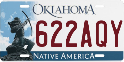 OK license plate 622AQY
