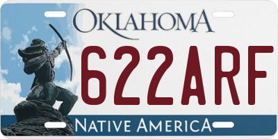 OK license plate 622ARF
