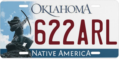 OK license plate 622ARL