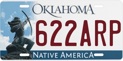 OK license plate 622ARP