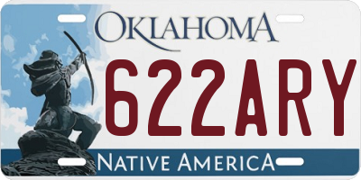OK license plate 622ARY