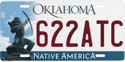 OK license plate 622ATC