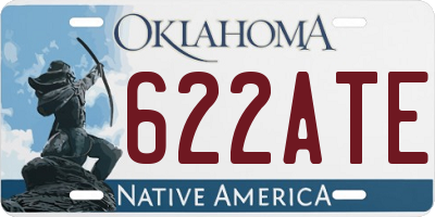 OK license plate 622ATE