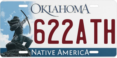 OK license plate 622ATH