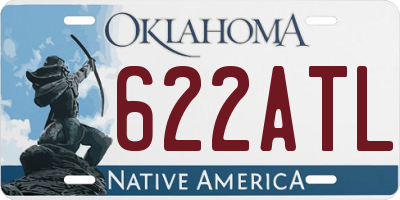 OK license plate 622ATL