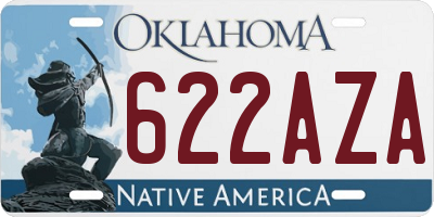 OK license plate 622AZA