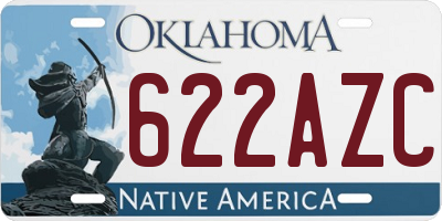 OK license plate 622AZC