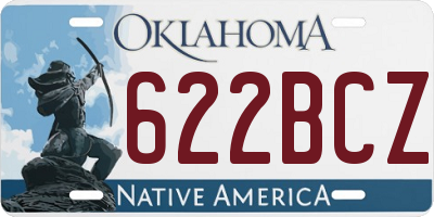 OK license plate 622BCZ